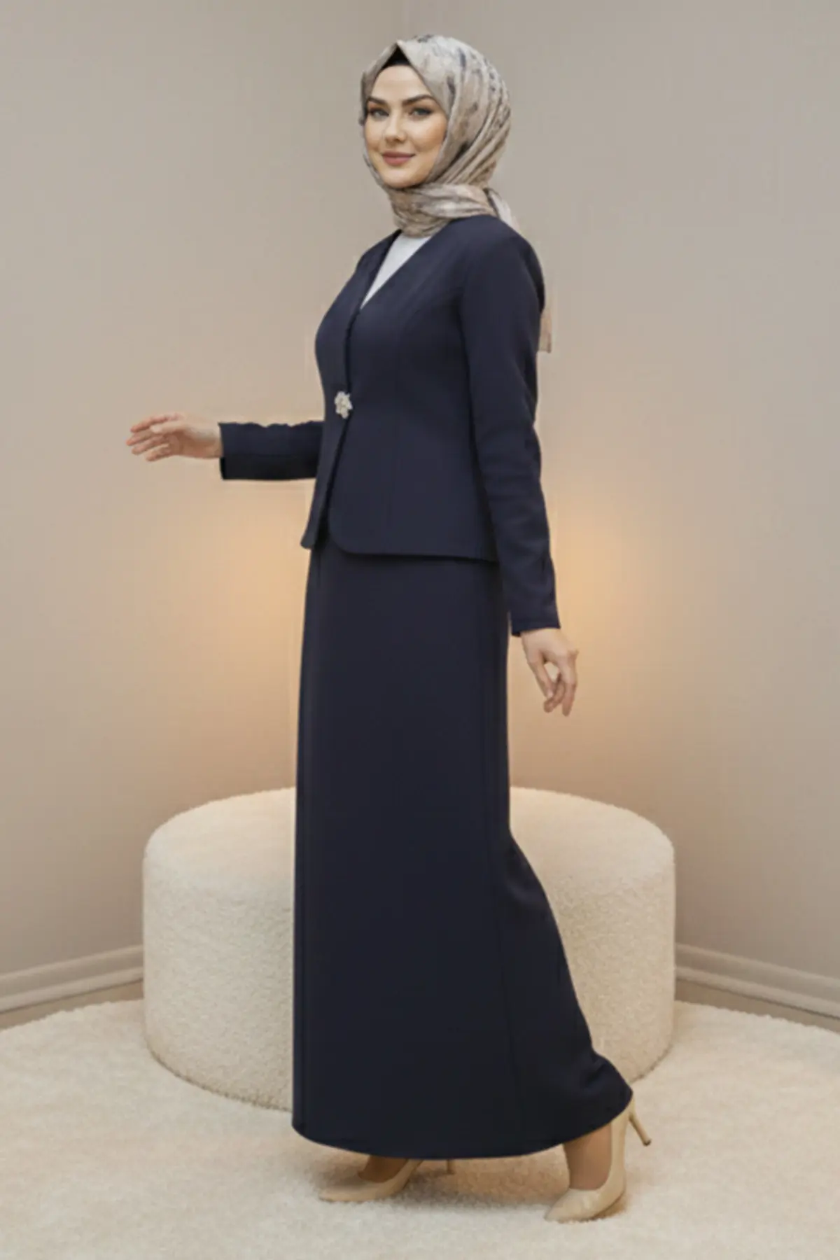 Broşlu Ceket Takım-detail