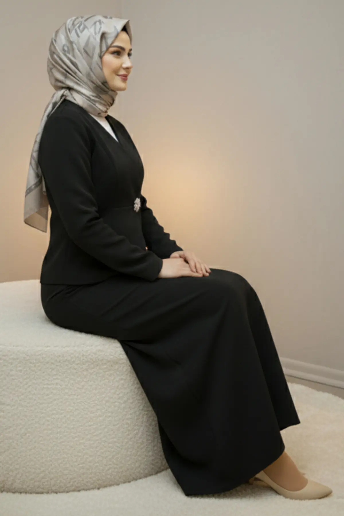 Broşlu Ceket Takım-detail