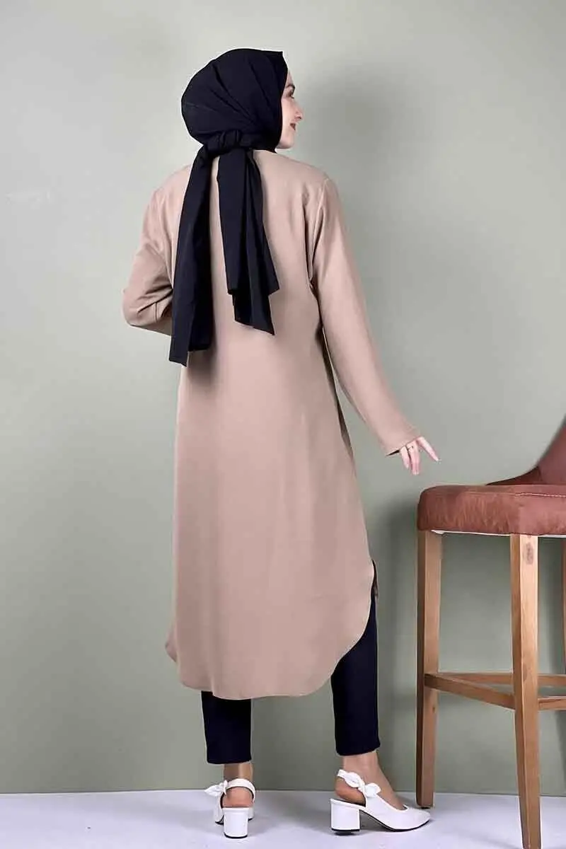 Large Size Aerobin Buttoned Tunic-detail