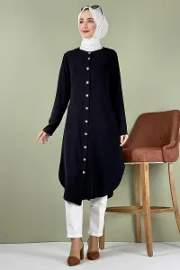 Large Size Aerobin Buttoned Tunic