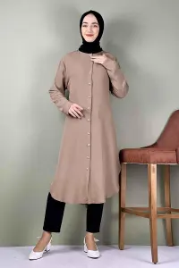Large Size Aerobin Buttoned Tunic