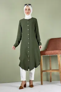 Large Size Aerobin Buttoned Tunic
