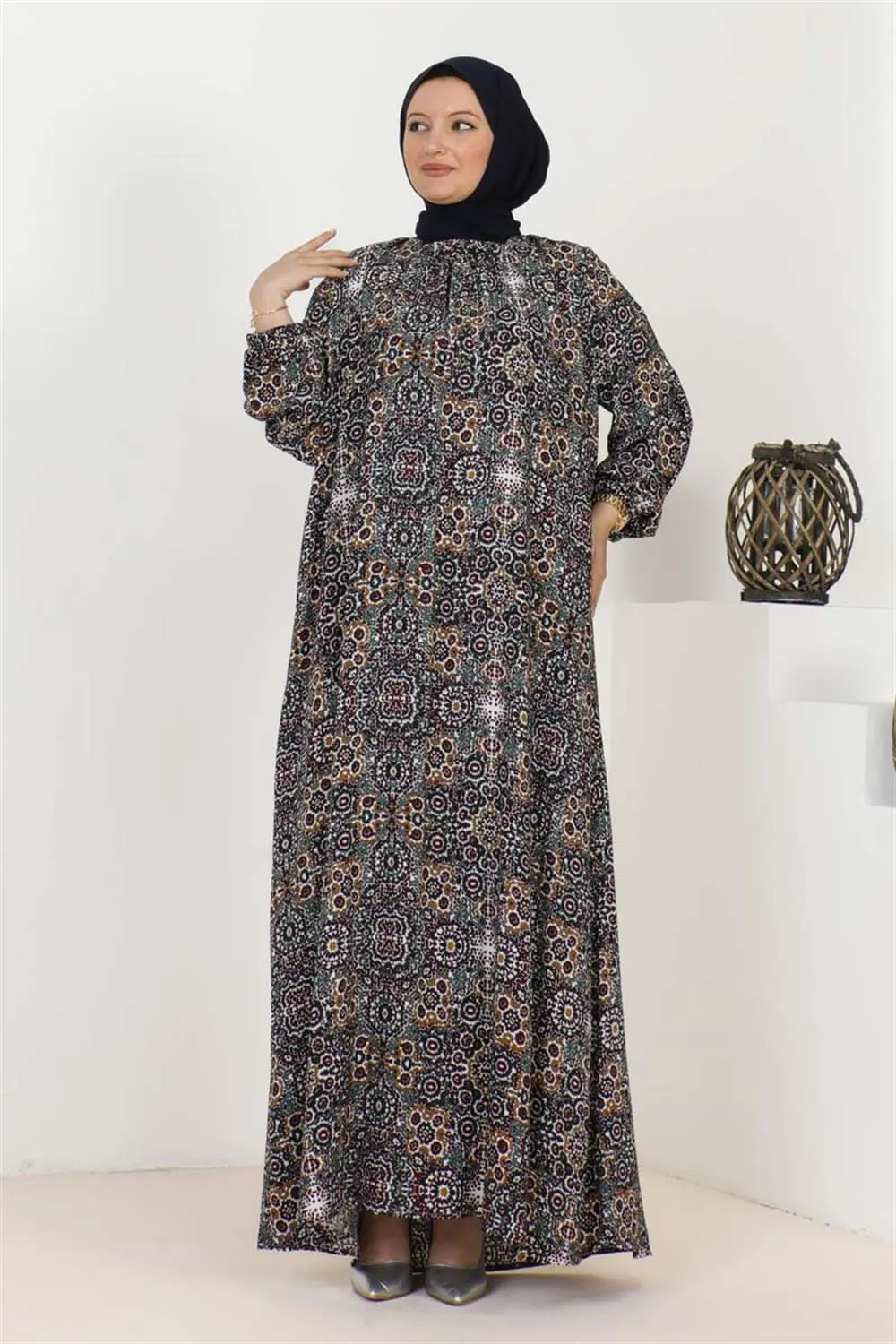 Plus Size Patterned Dress