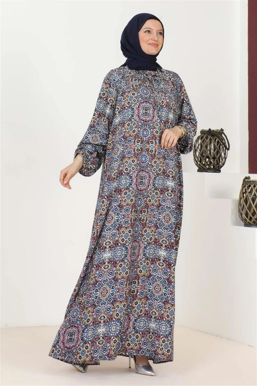 Plus Size Patterned Dress