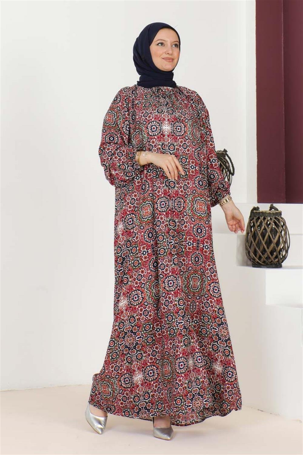 Plus Size Patterned Dress