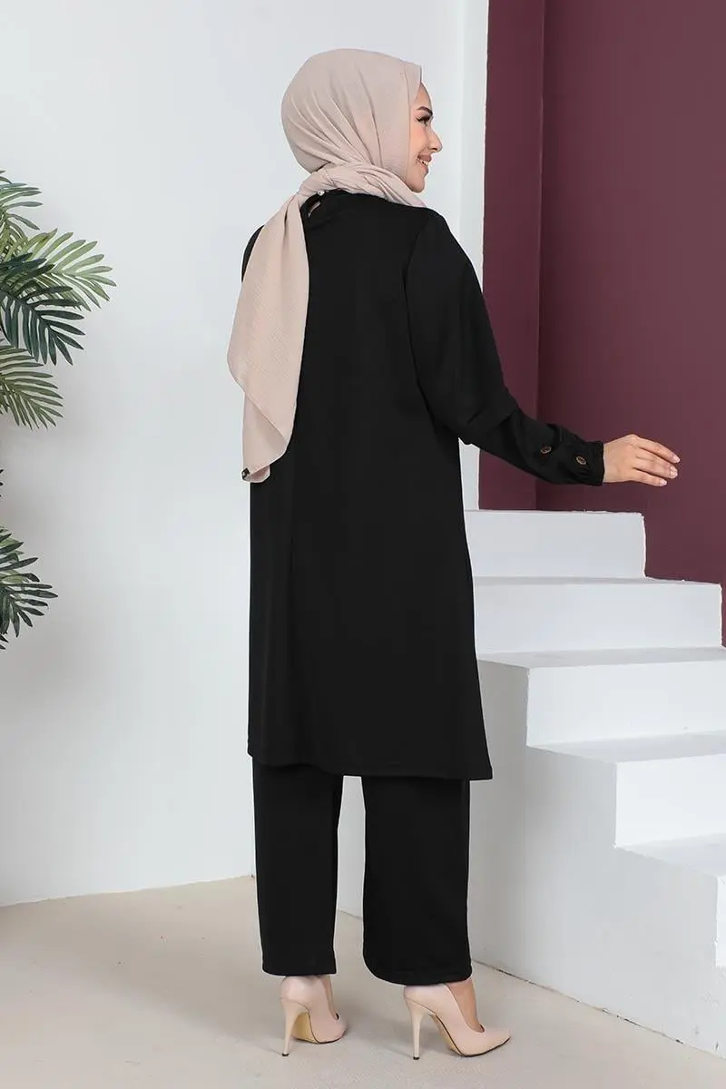 Large Size Double Knitted Suit-detail