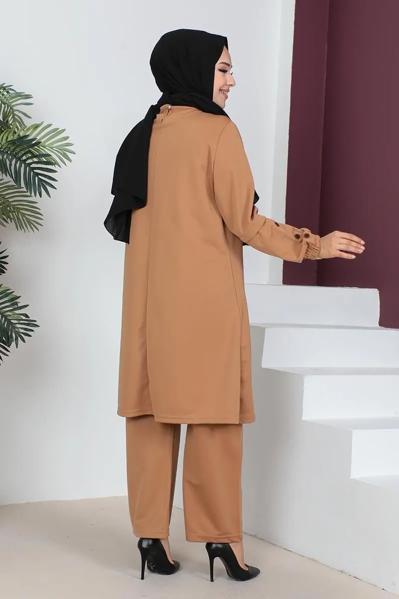 Büyük Beden Double Örme Takım Taba-detail