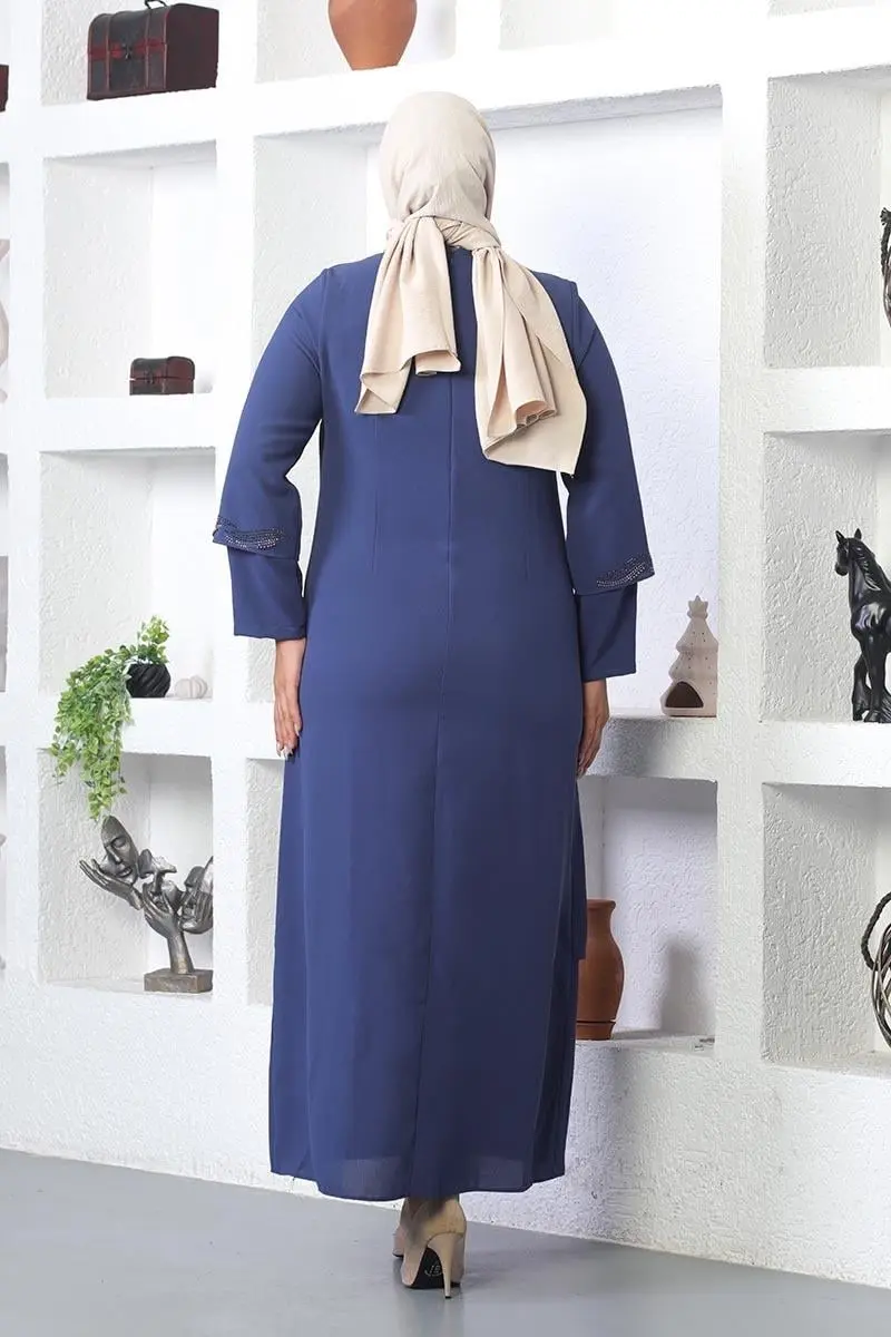 Büyük Beden Işlemeli Abiye Takım Elbise-detail