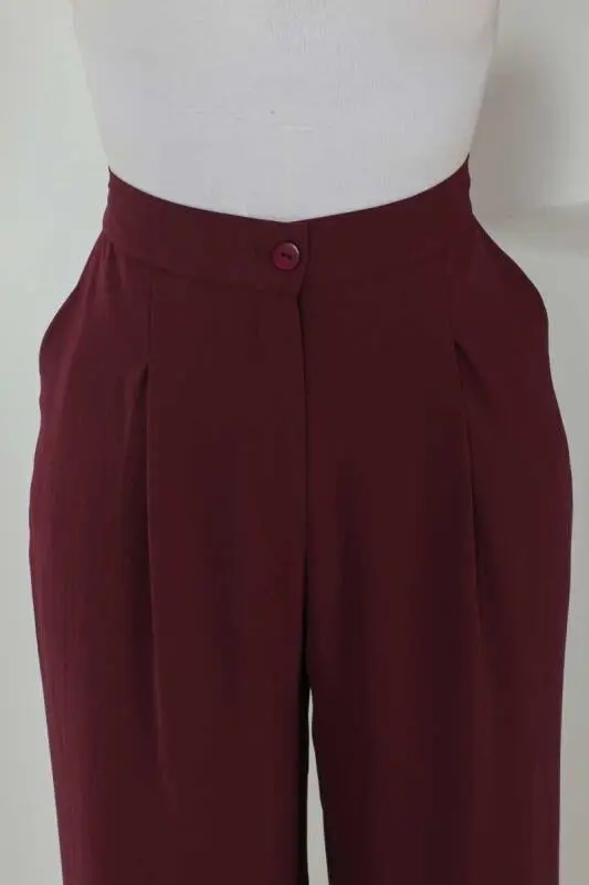 Büyük Beden Pantolon Bordo-detail