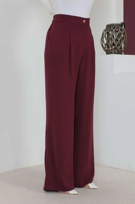 Büyük Beden Pantolon Bordo-detail
