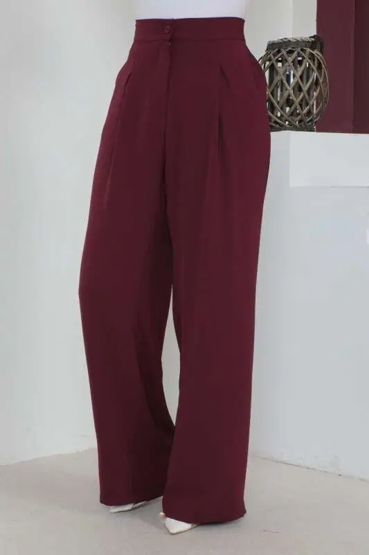 Büyük Beden Pantolon Bordo-detail