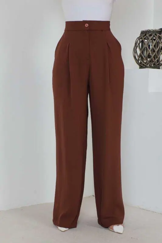 Büyük Beden Pantolon Kahverengi-detail