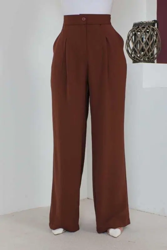 Büyük Beden Pantolon Kahverengi-detail