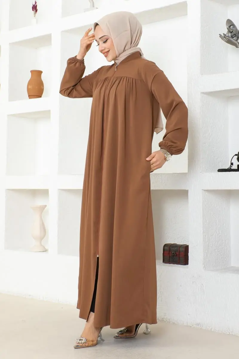 Shirred Jessica Crepe Abaya-detail
