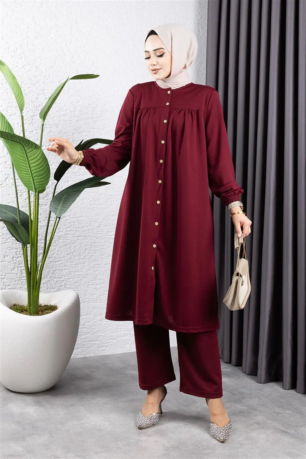 Büzgülü Tesettür Takım-detail