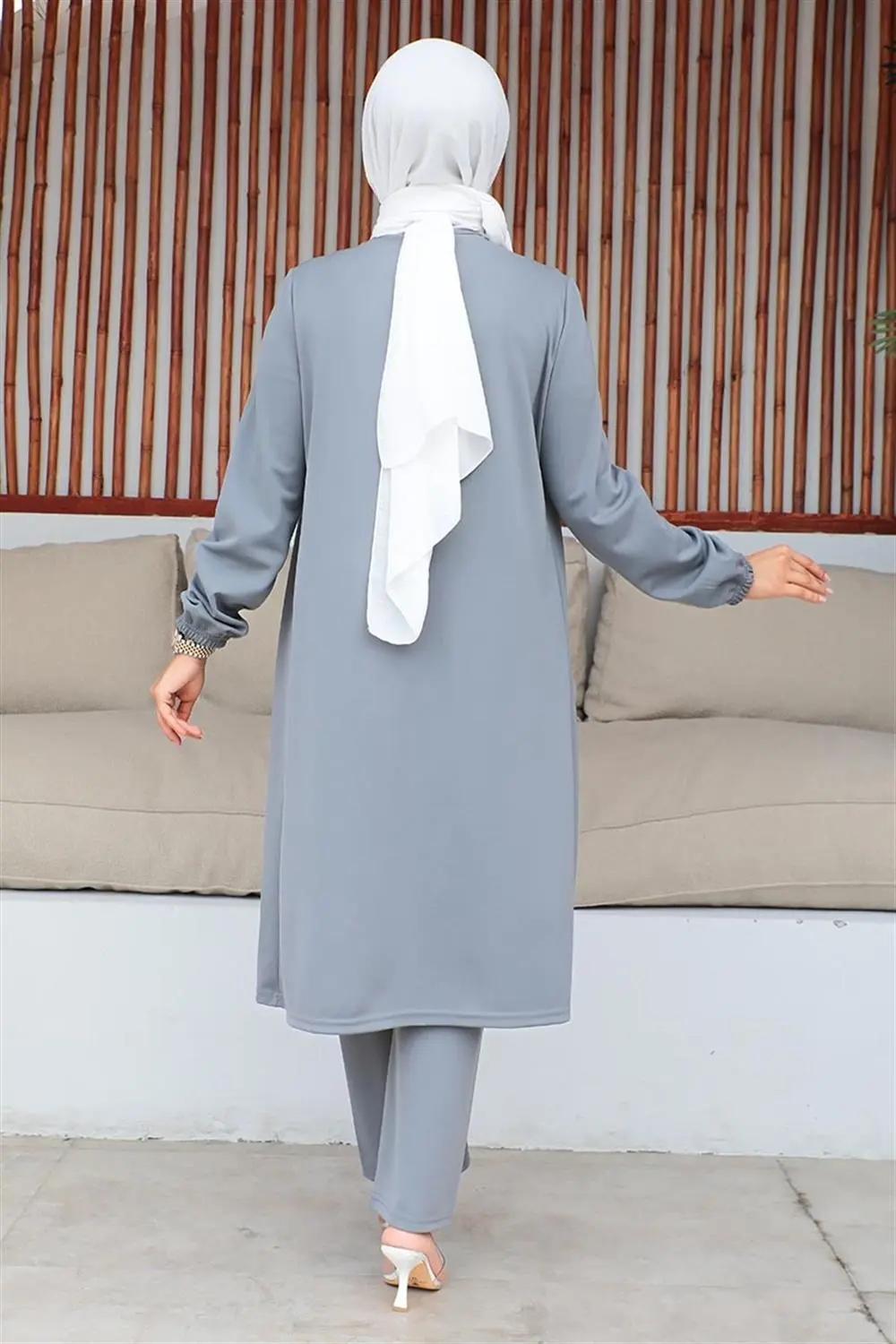 Gathered Hijab Set-detail