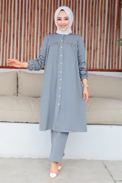 Büzgülü Tesettür Takım