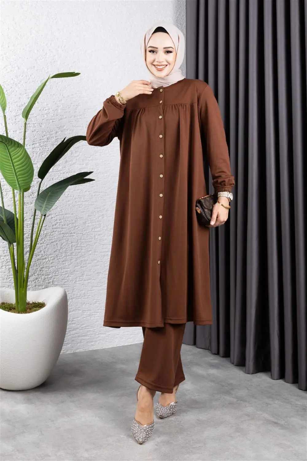 Büzgülü Tesettür Takım-detail