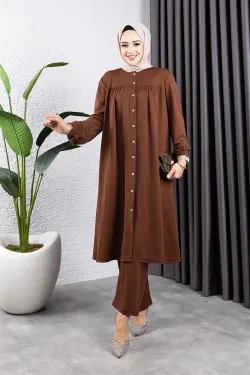 Büzgülü Tesettür Takım