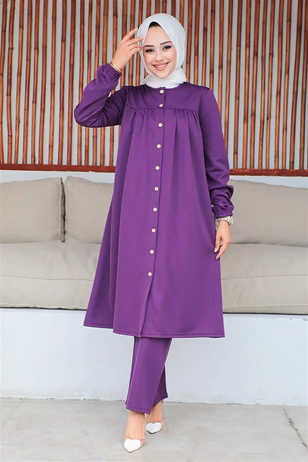 Büzgülü Tesettür Takım-detail