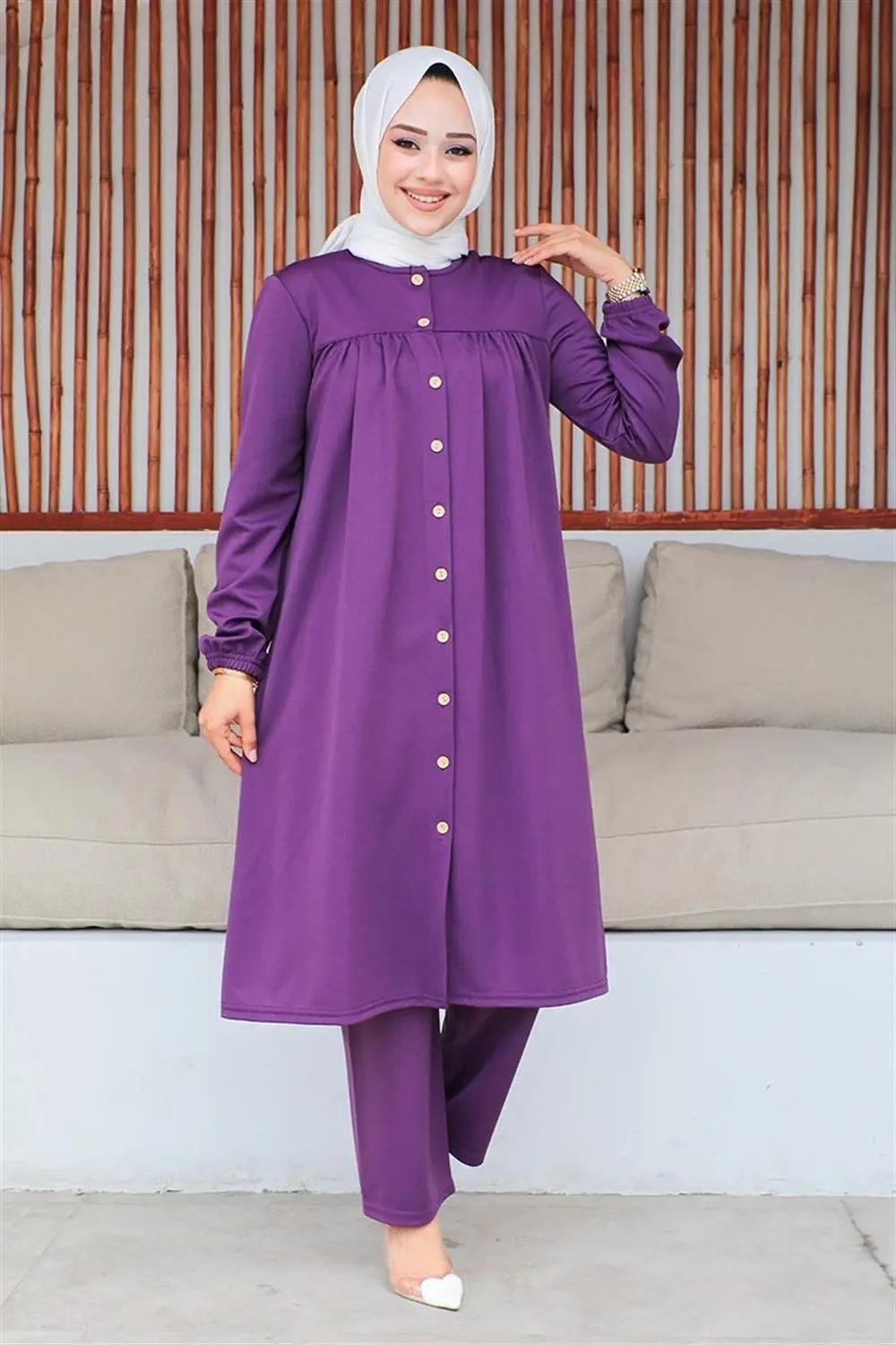 Büzgülü Tesettür Takım-detail