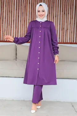 Büzgülü Tesettür Takım