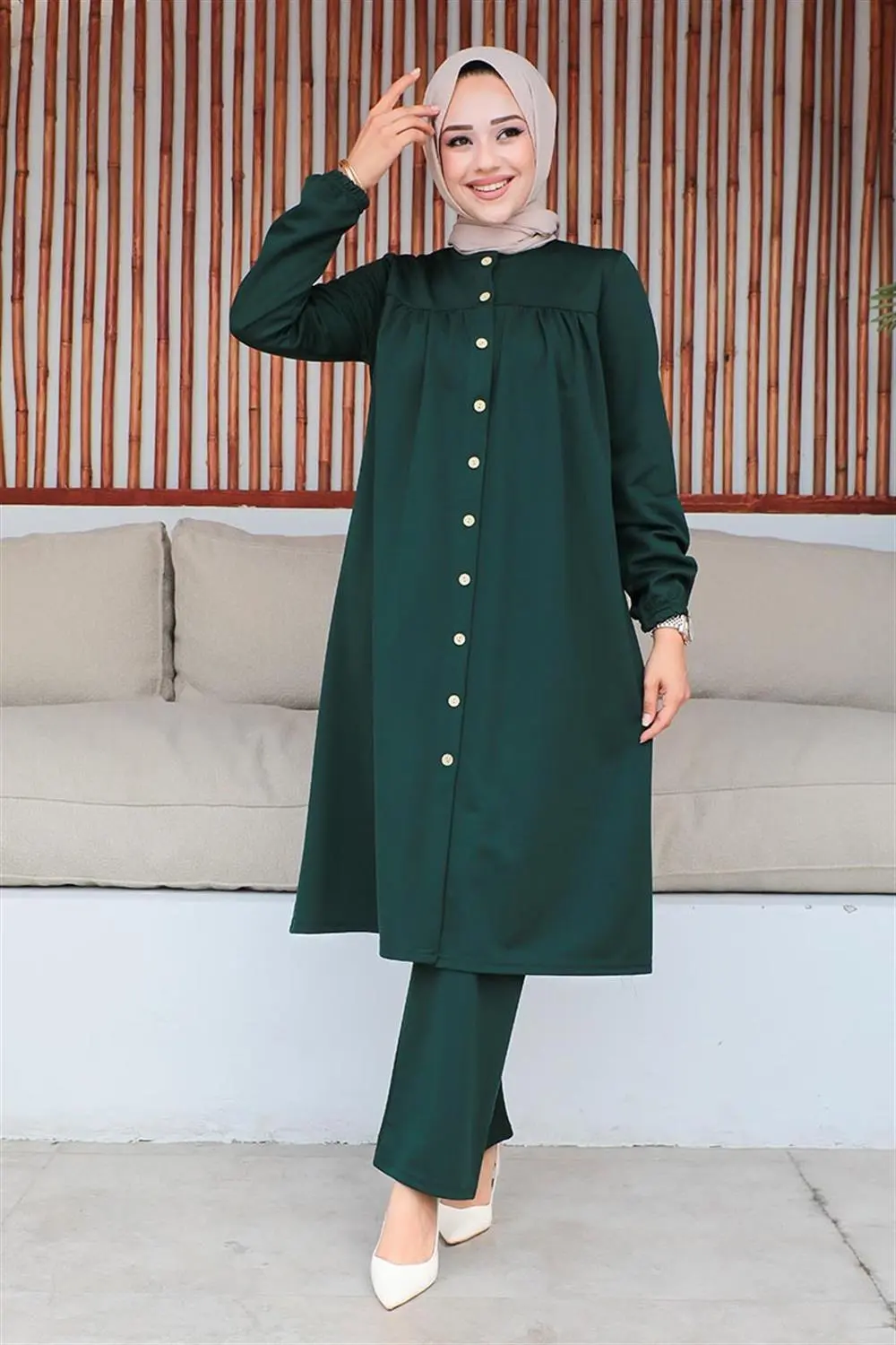 Büzgülü Tesettür Takım-detail