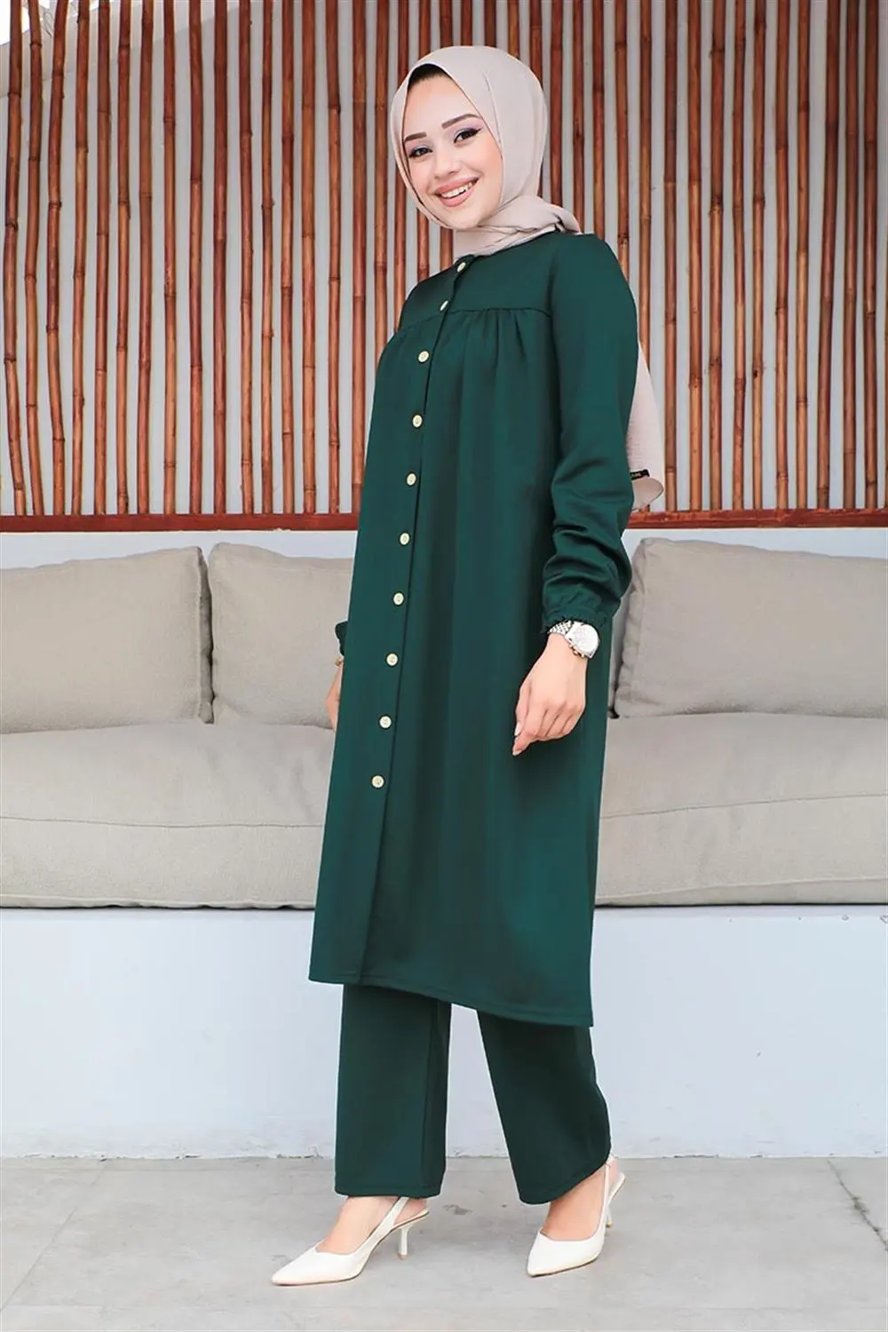 Büzgülü Tesettür Takım-detail