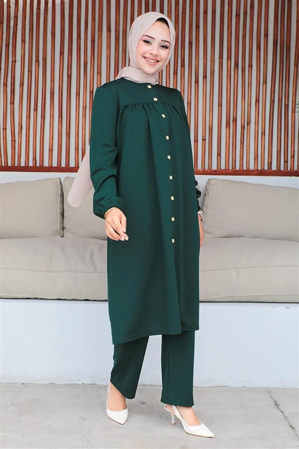 Büzgülü Tesettür Takım-detail