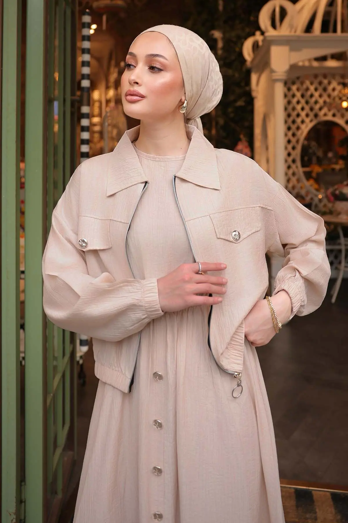 Vest Dress With Jacket-detail