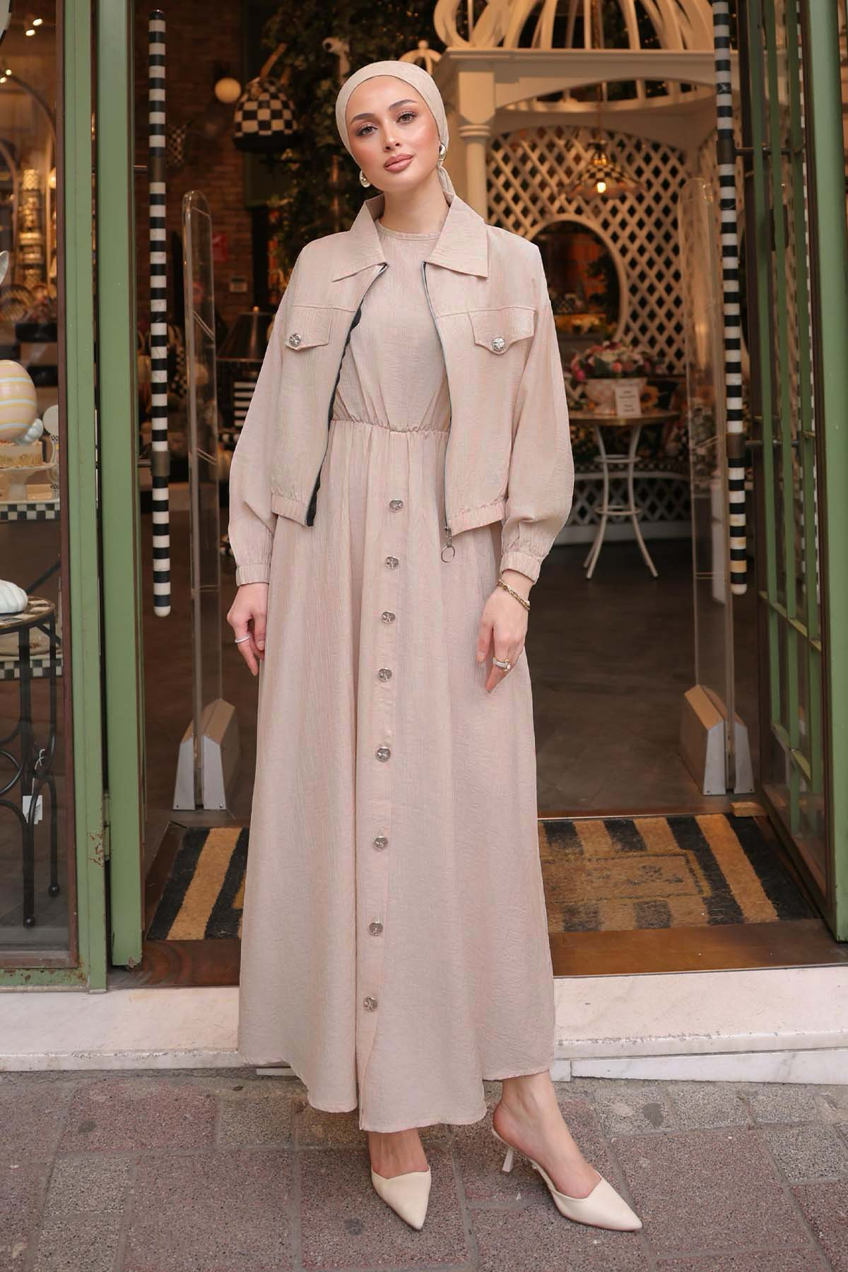 Vest Dress With Jacket