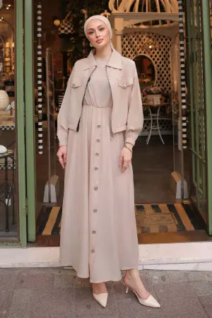 Vest Dress With Jacket