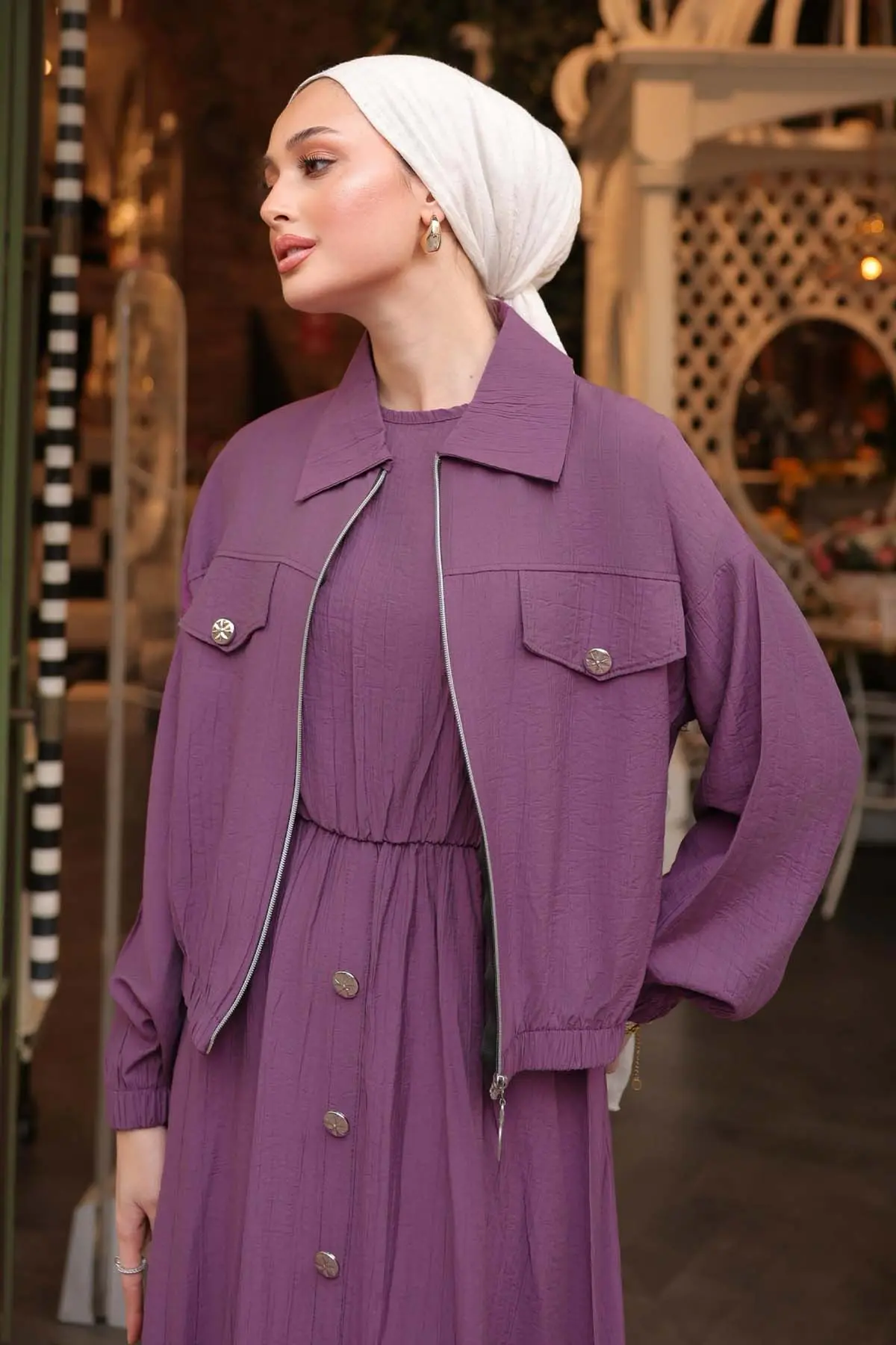 Vest Dress With Jacket-detail