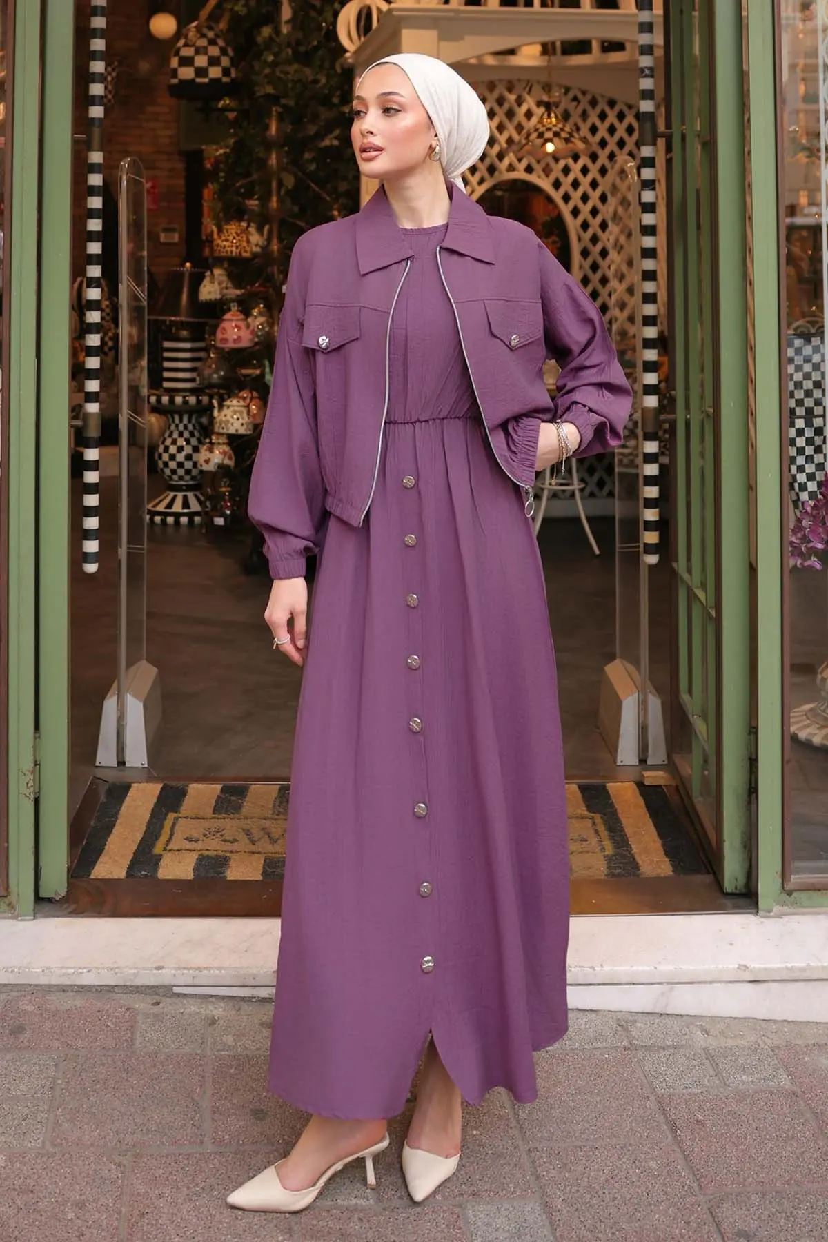 Vest Dress With Jacket-detail