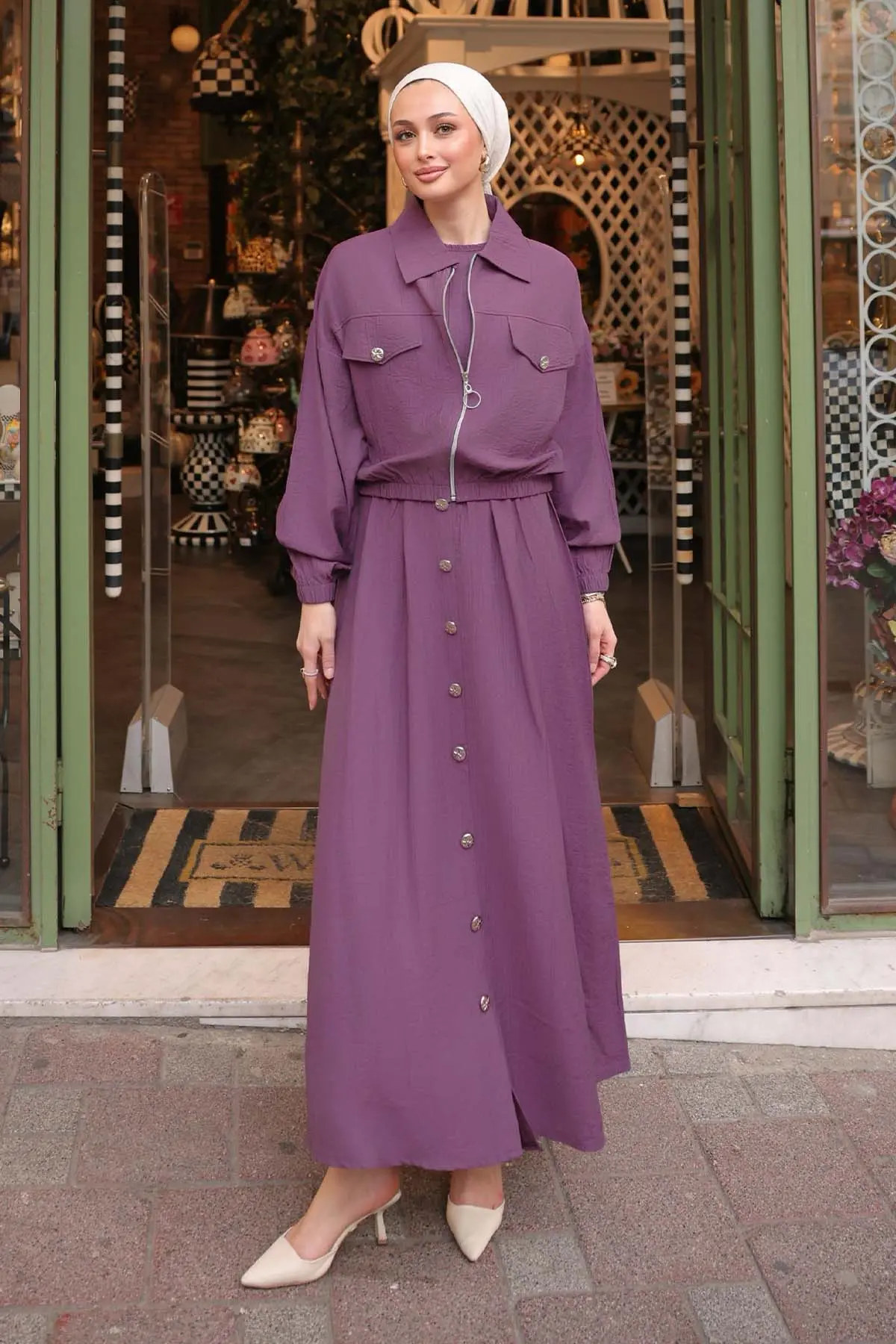 Vest Dress With Jacket-detail