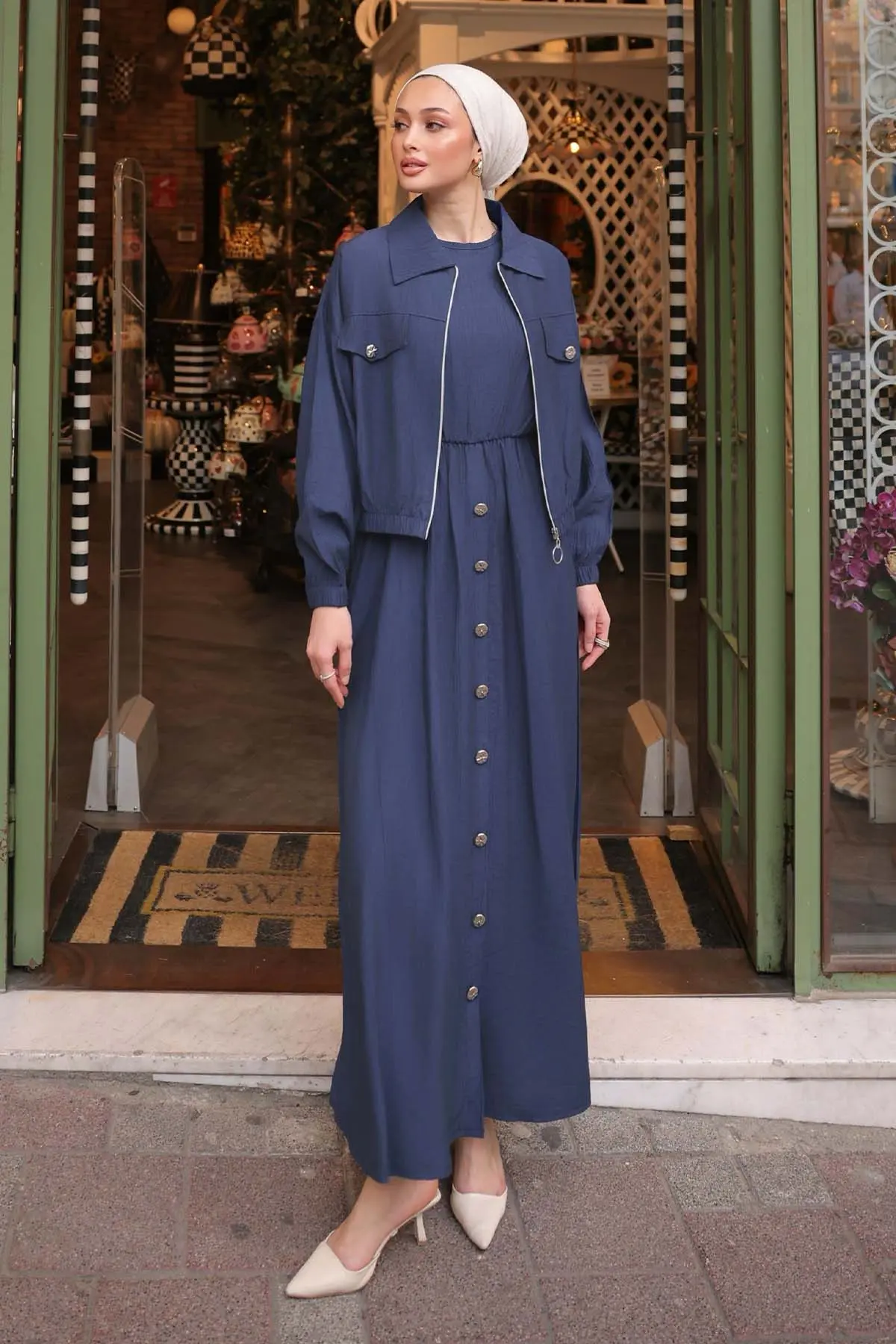 Vest Dress With Jacket-detail