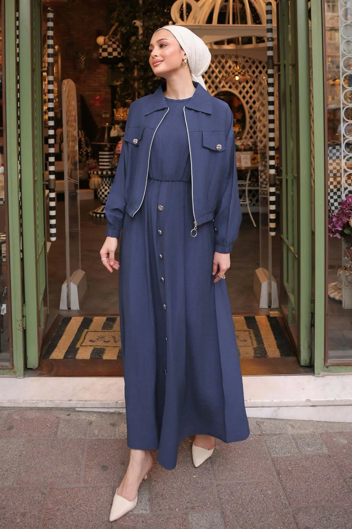 Vest Dress With Jacket-detail