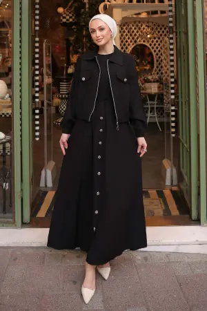 Vest Dress With Jacket