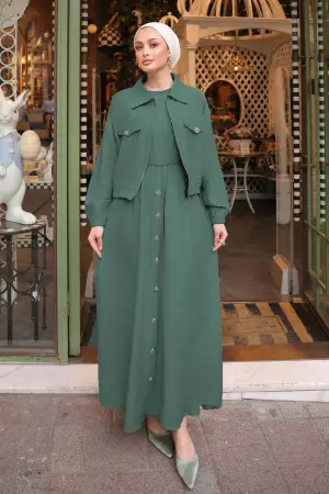 Vest Dress With Jacket