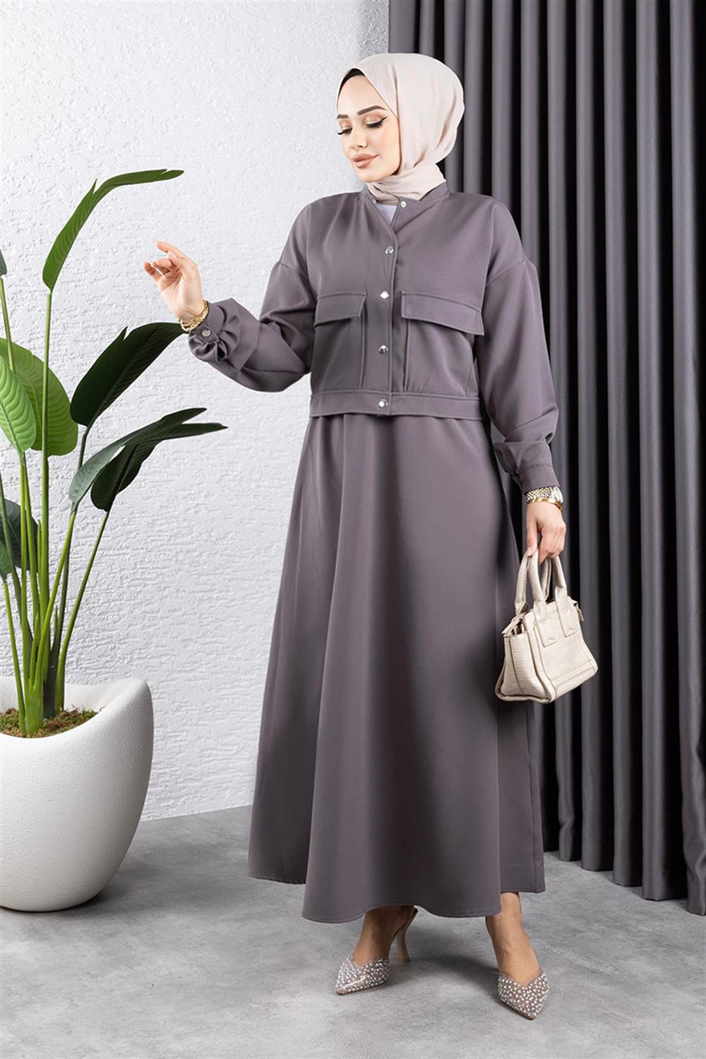 Skirt Suit With Pocket