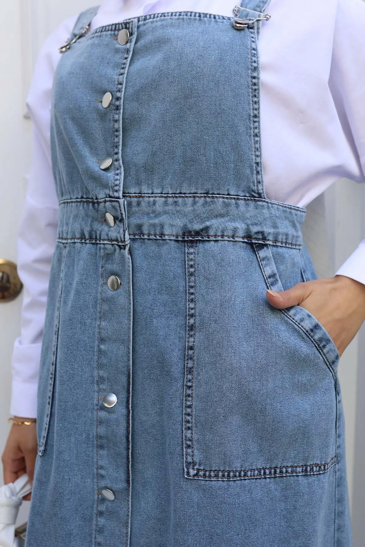 Salopet Dress With Pockets-detail