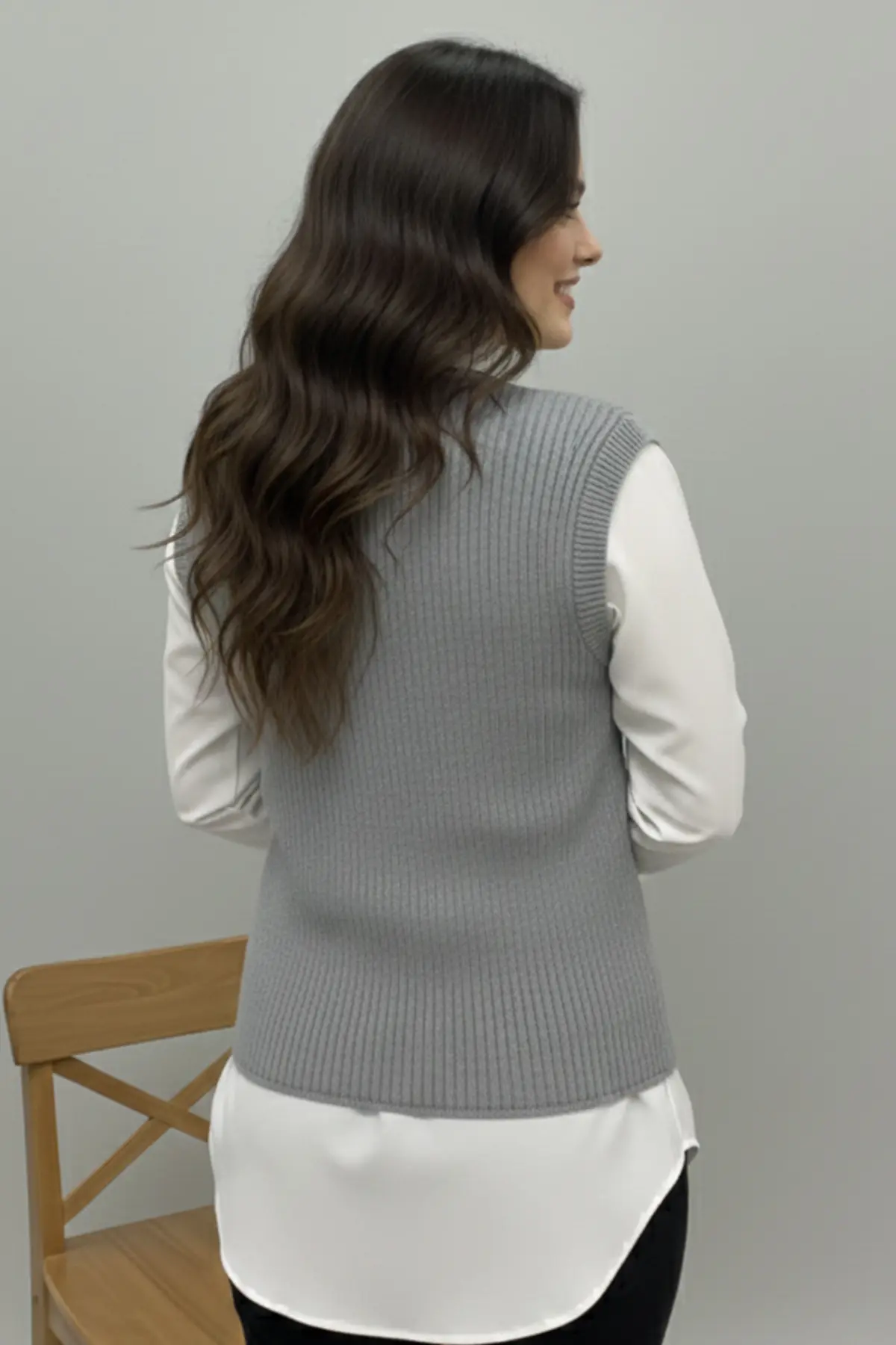 Cepli Triko Yelek-detail