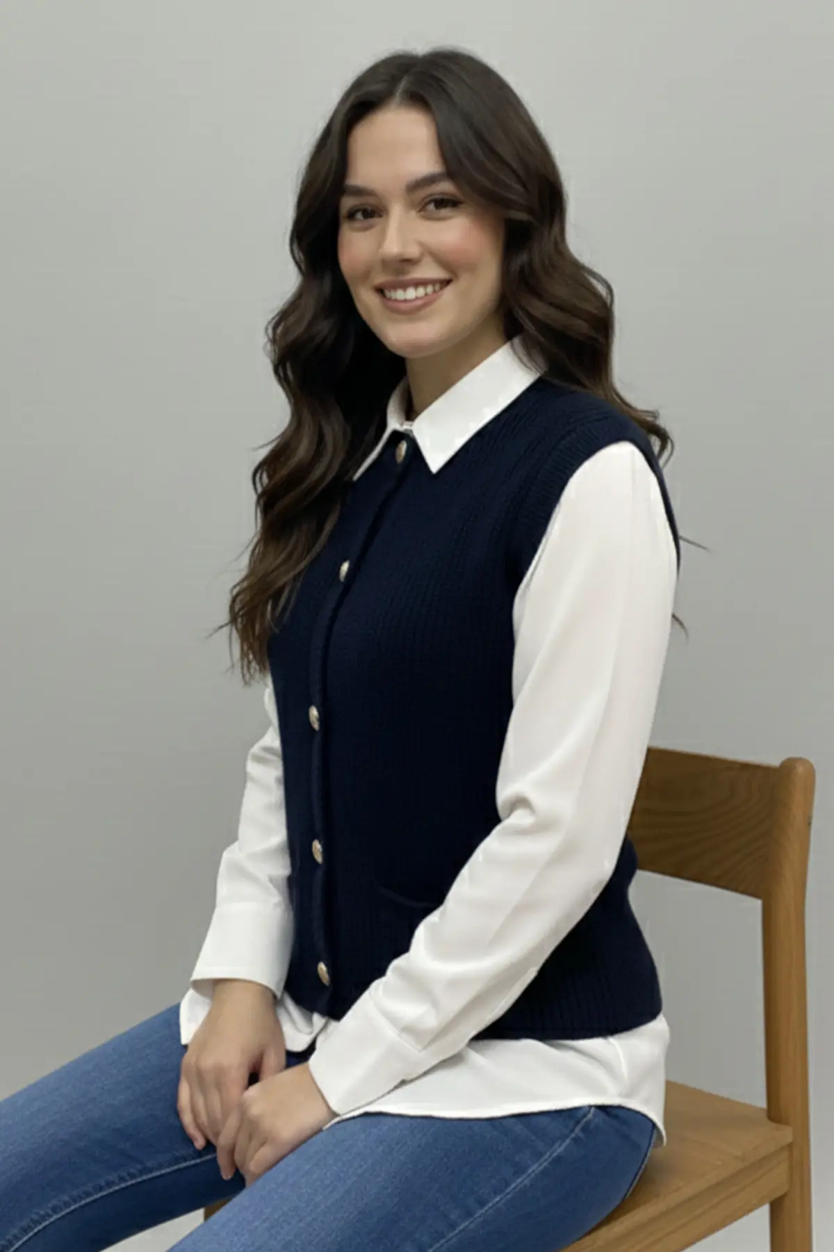 Cepli Triko Yelek-detail