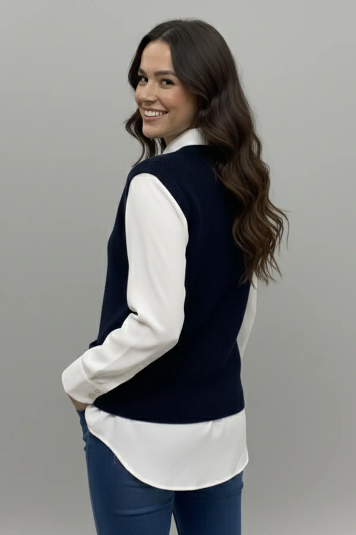 Cepli Triko Yelek-detail