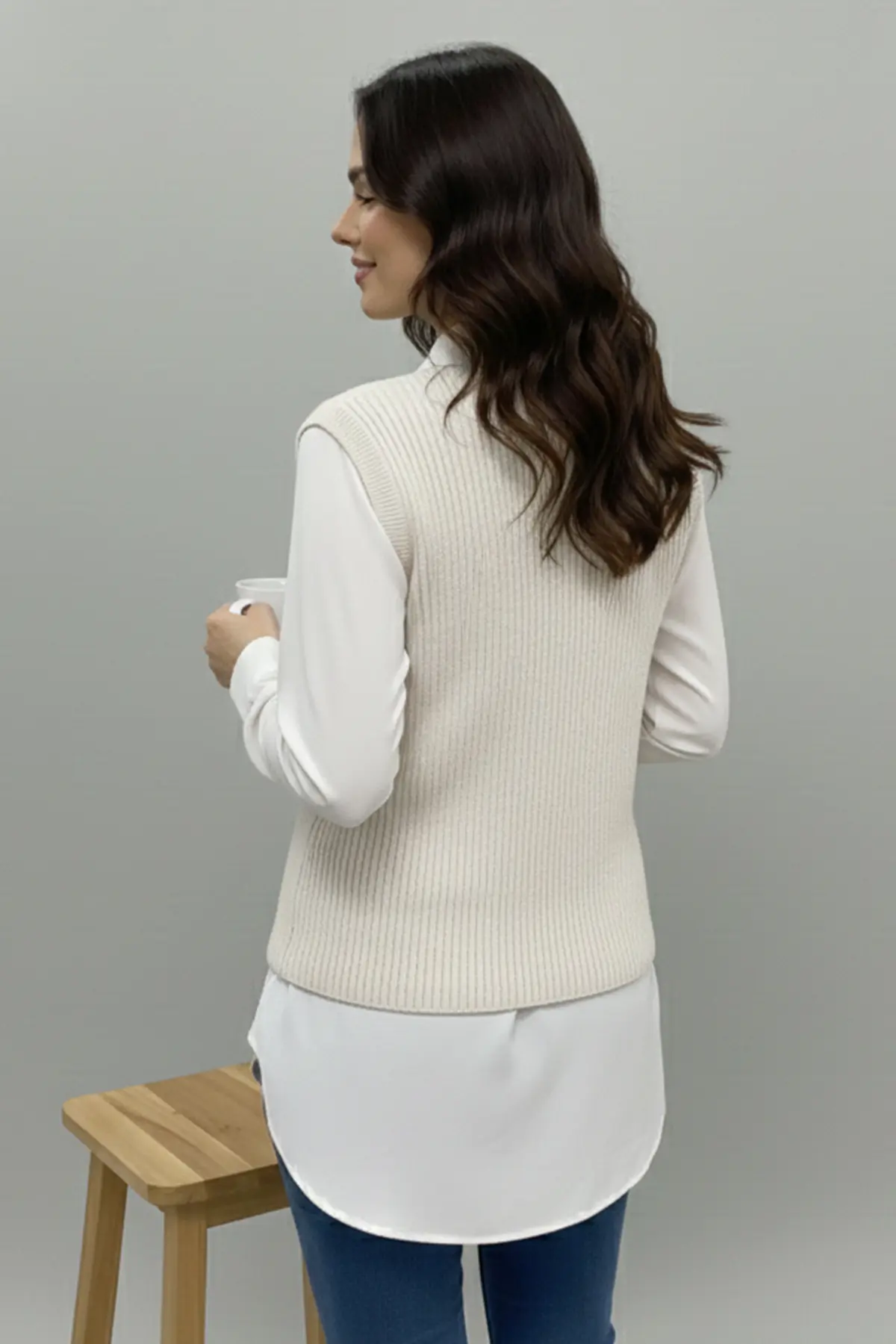 Cepli Triko Yelek-detail