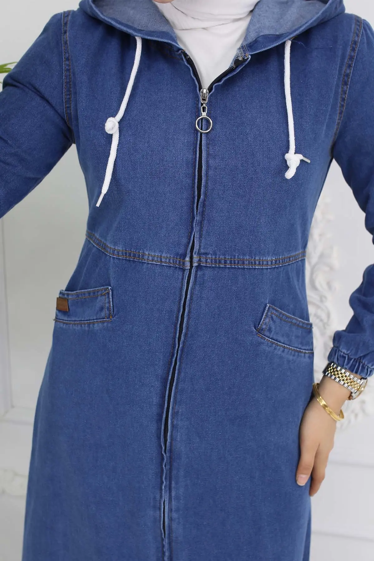 Pocketed Sports Denim Cap Village Navy Blue-detail