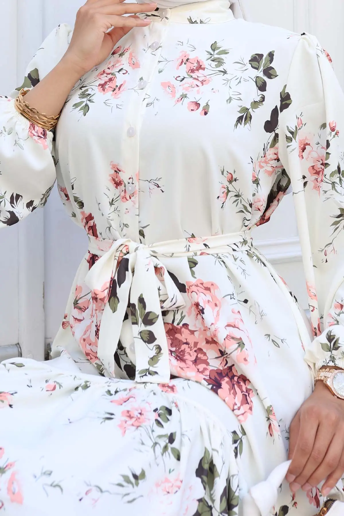 Floral Patterned Dress-detail