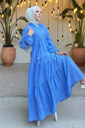 Floral Embossed Patterned Dress