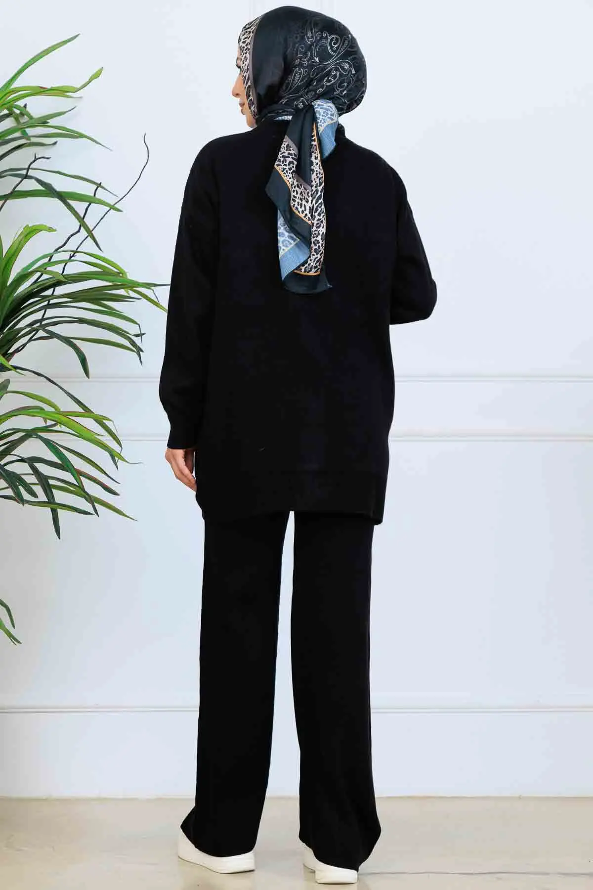 Çiçekli Triko Hırka Takım-detail