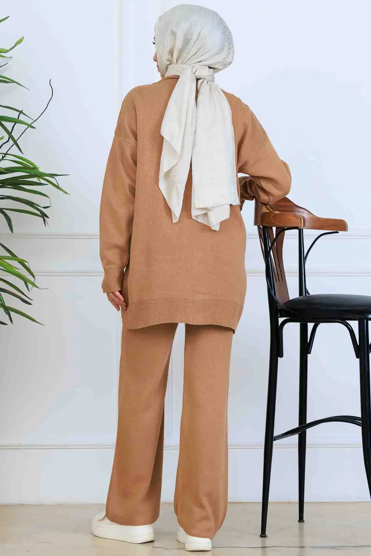 Çiçekli Triko Hırka Takım-detail